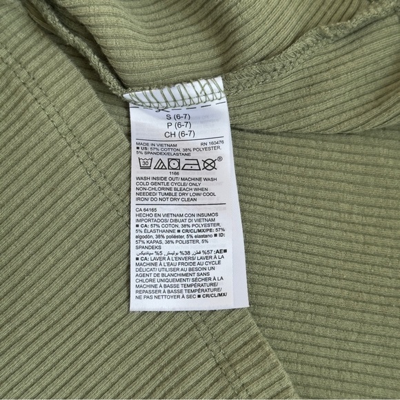 Old Navy Green Ribbed Girl's Dress Size Small (6-7) - Picture 4 of 4
